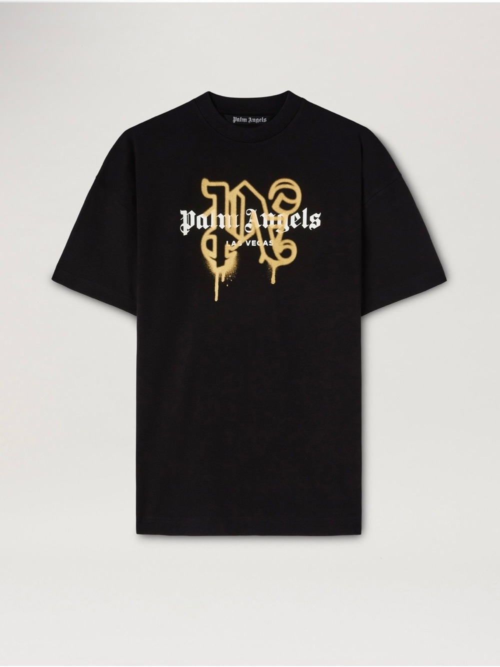 NWT Palm Angels Las Vegas Monogram Spray Tee XXXL Short Sleeve T-shirt Black
